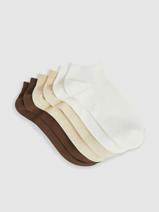 Reiss Featured - 3 Pack of Trainer Socks in Chocolate/White