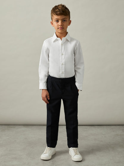 Reiss 4-9 yrs Slim-Fit Cotton Shirt in White