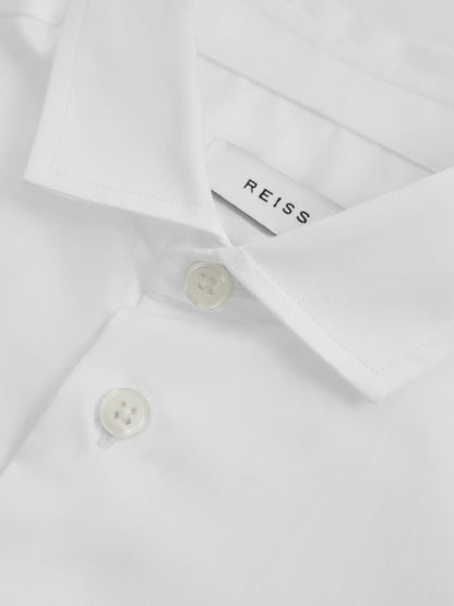 Reiss 4-9 yrs Slim-Fit Cotton Shirt in White