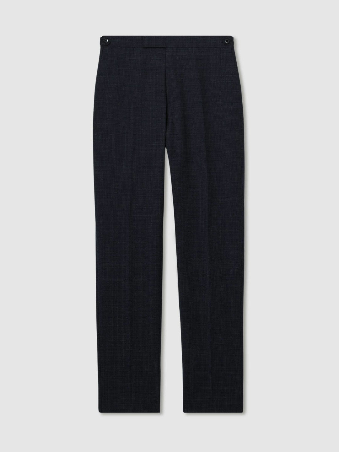 Reiss Value - Slim-Fit Wool-Blend Textured Tailored Trousers in Navy