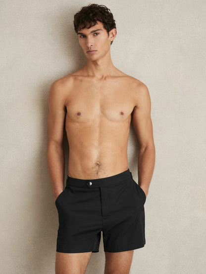 Reiss Best Seller - Side-Adjuster Swim Shorts in Black