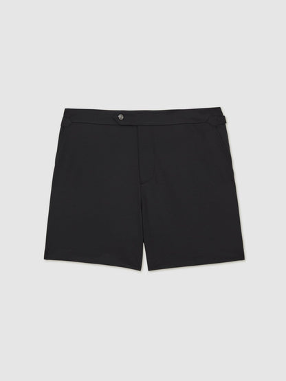 Reiss Best Seller - Side-Adjuster Swim Shorts in Black
