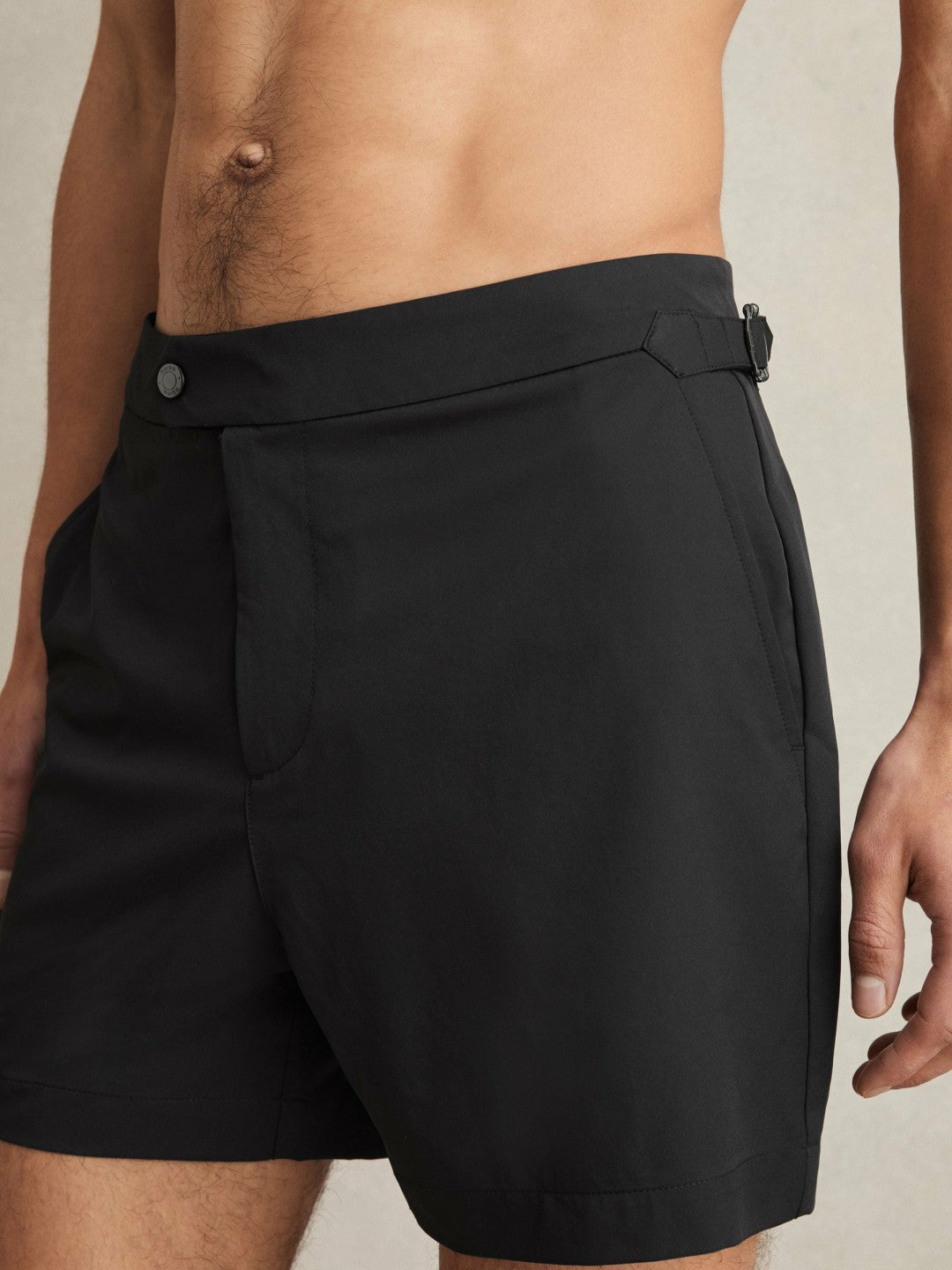 Reiss Best Seller - Side-Adjuster Swim Shorts in Black