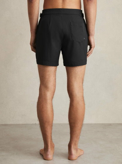 Reiss Best Seller - Side-Adjuster Swim Shorts in Black