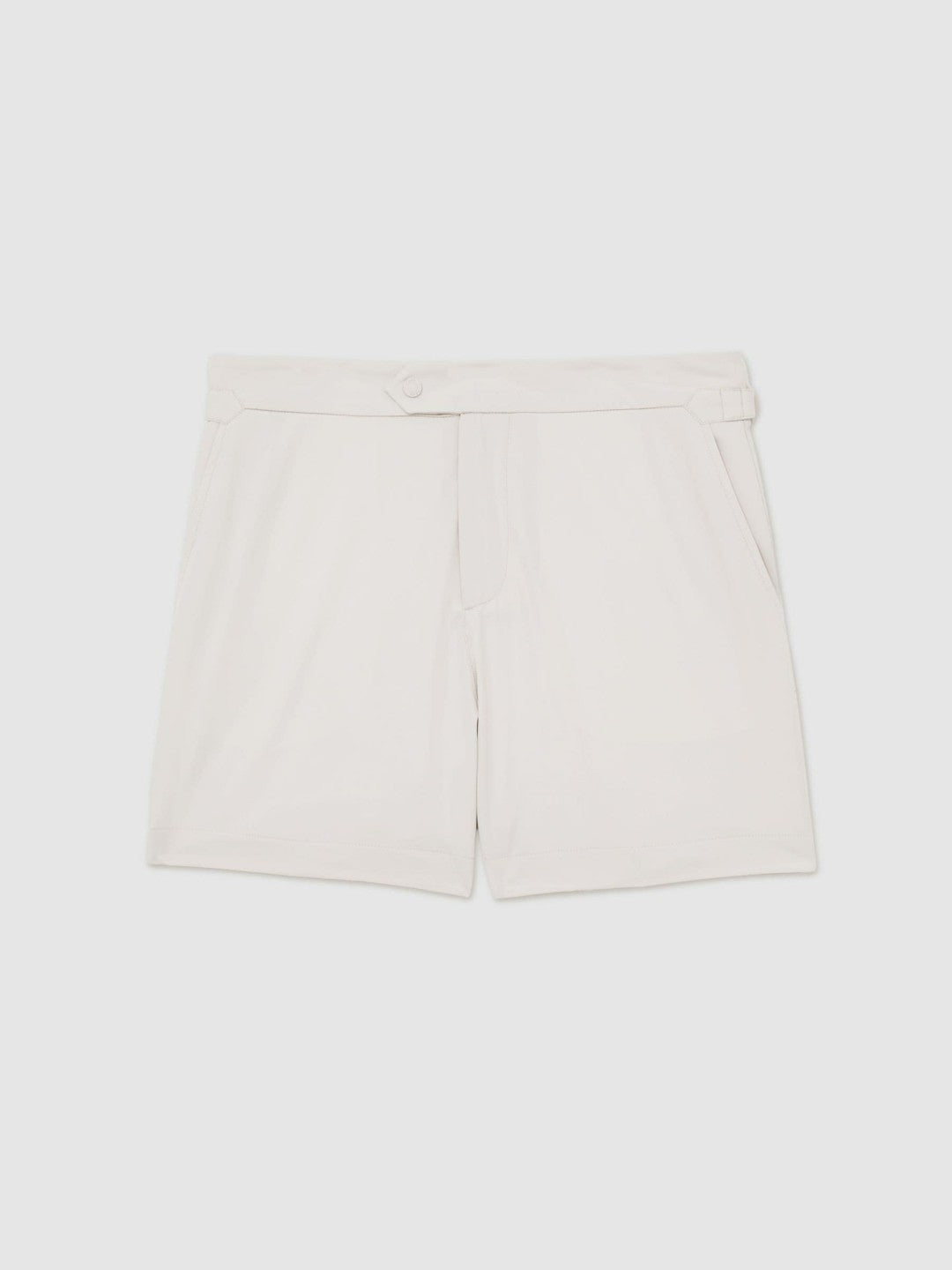 Reiss Deal - Side-Adjuster Swim Shorts in Off White