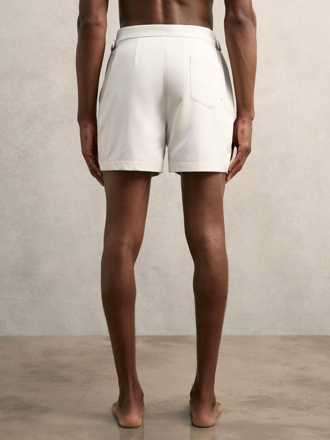 Reiss Deal - Side-Adjuster Swim Shorts in Off White