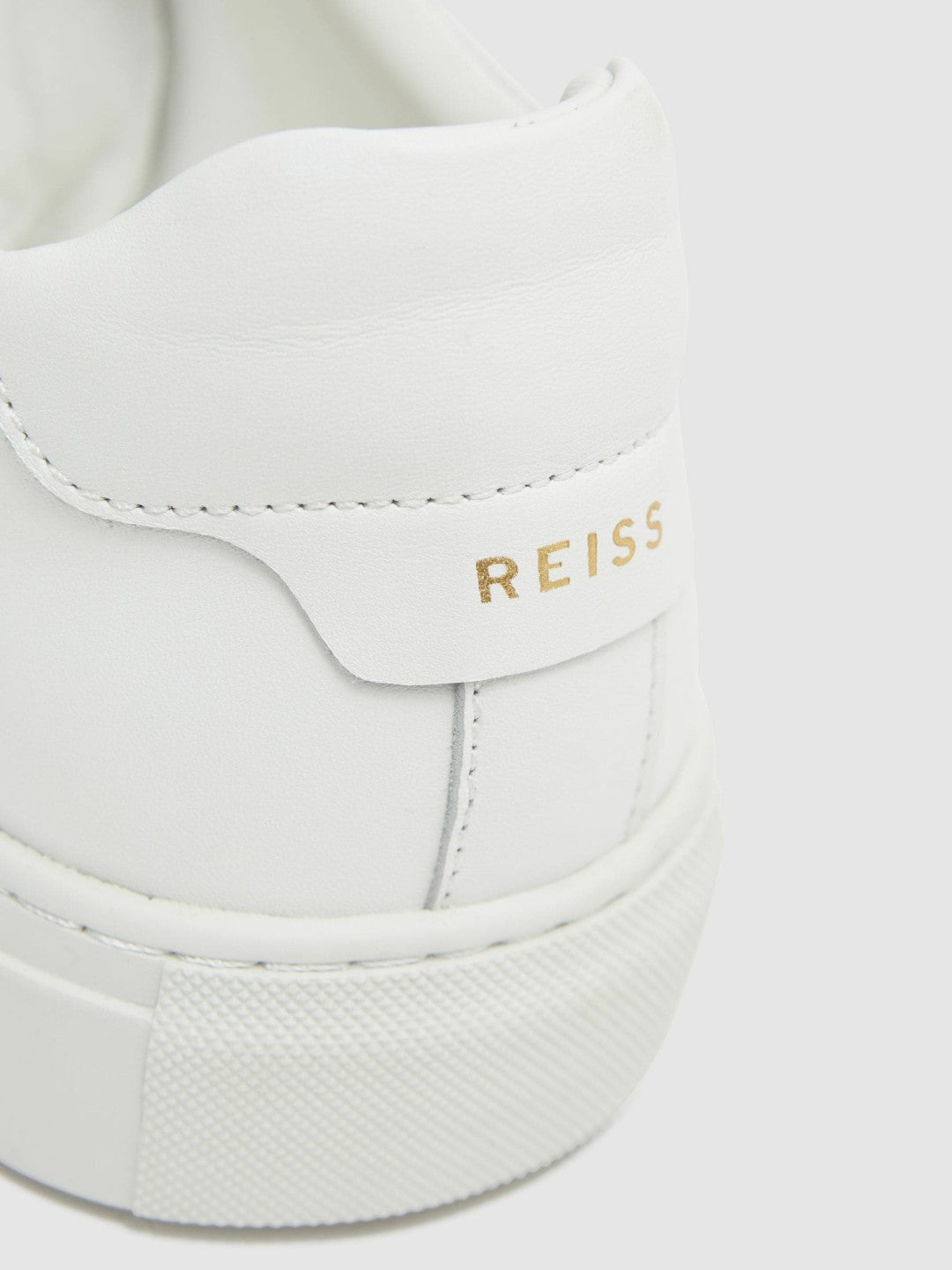 Reiss Offer - Leather Low-Top Trainers in White