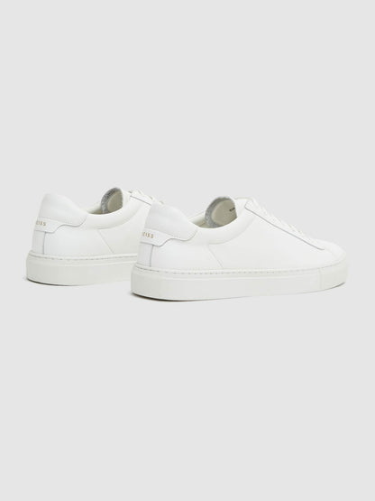 Reiss Offer - Leather Low-Top Trainers in White