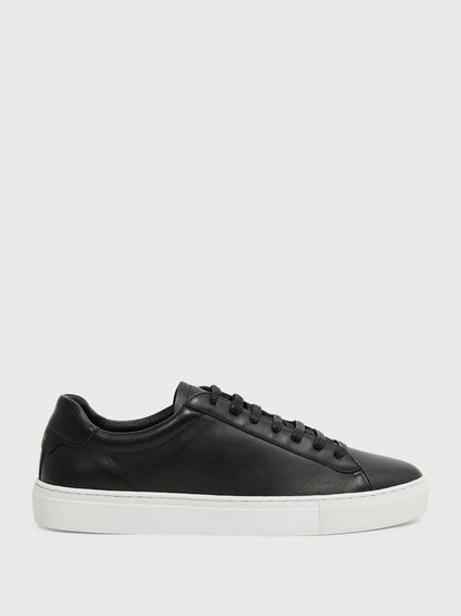 Reiss Savings - Leather Low-Top Trainers in Black