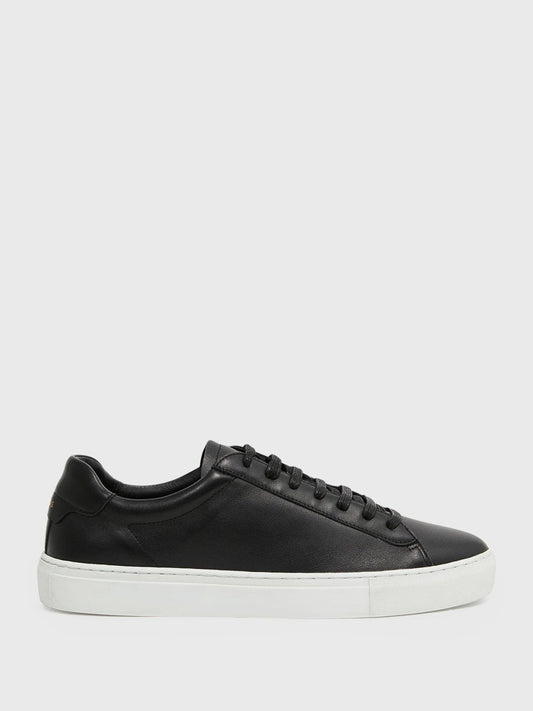 Reiss Savings - Leather Low-Top Trainers in Black
