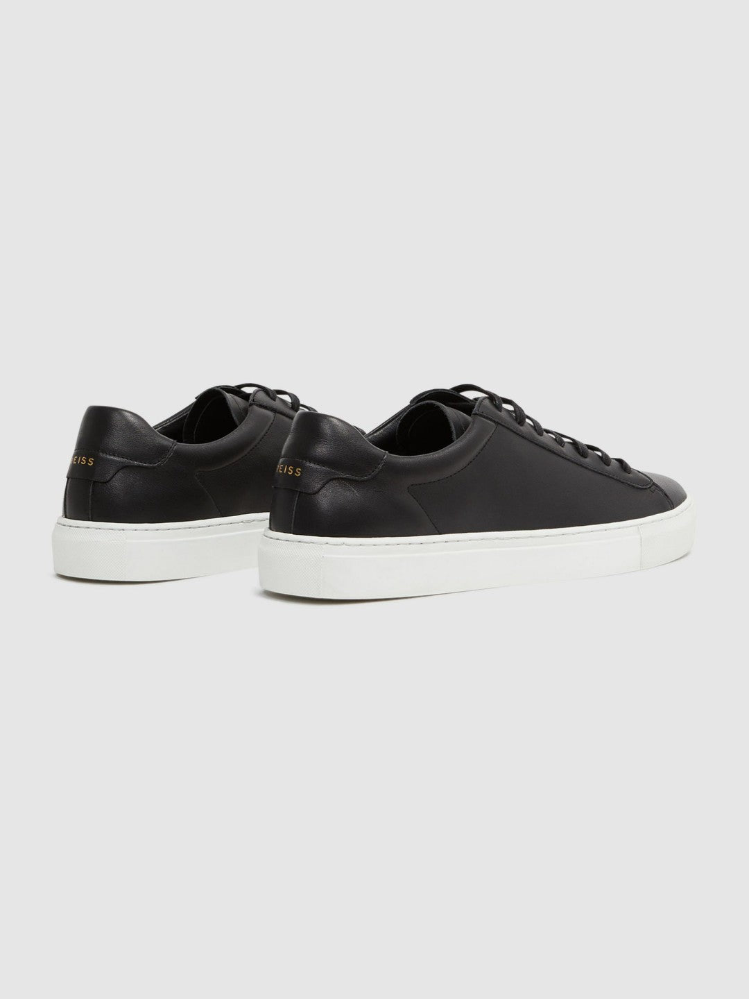 Reiss Savings - Leather Low-Top Trainers in Black