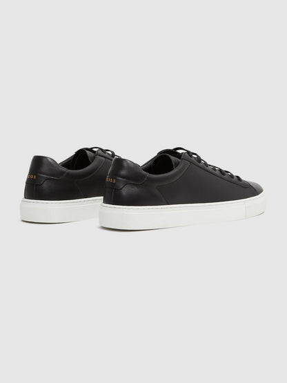 Reiss Savings - Leather Low-Top Trainers in Black