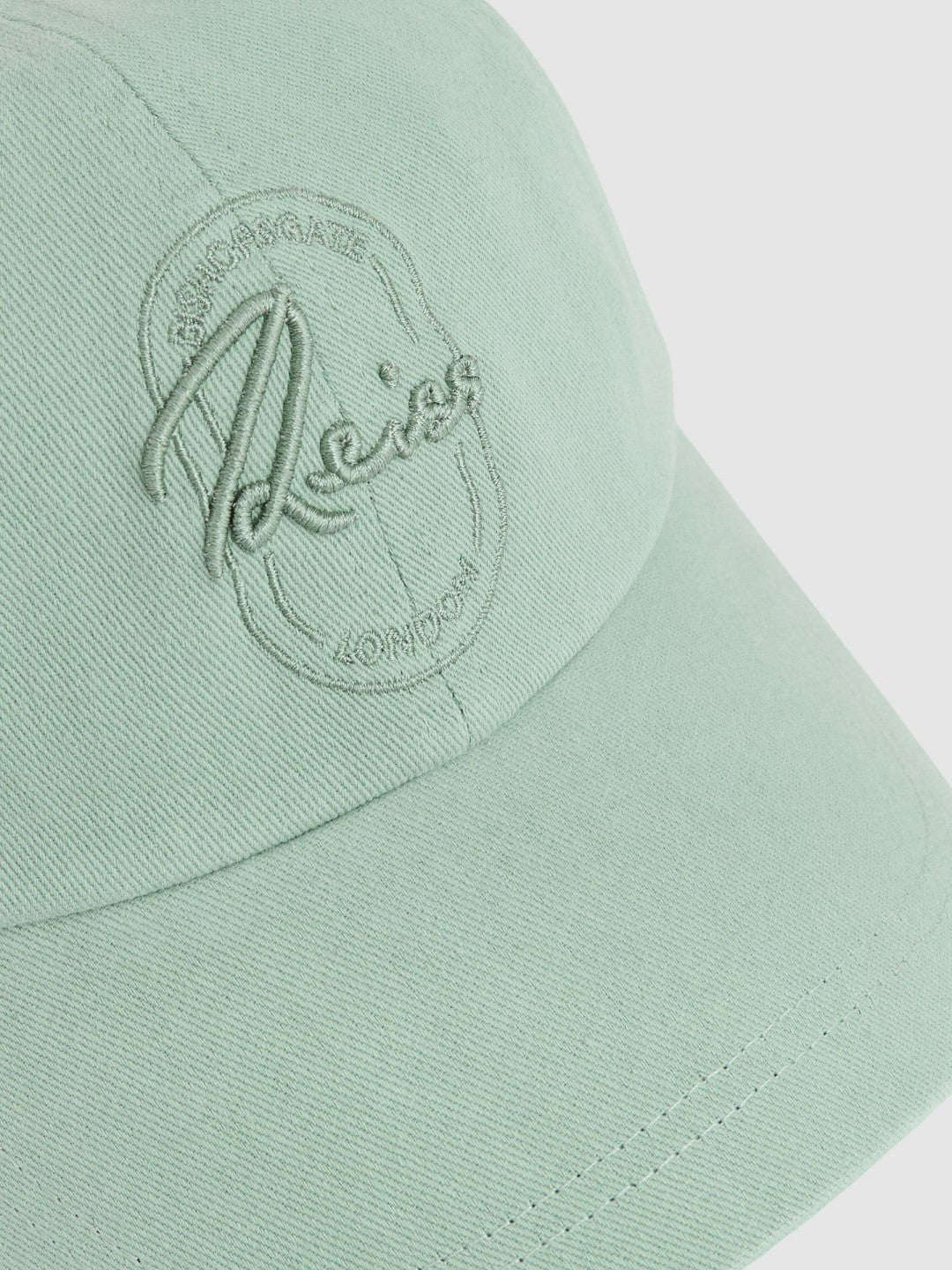 Reiss Popular Choice - Cotton Logo-Embroidered Baseball Cap in Washed Green
