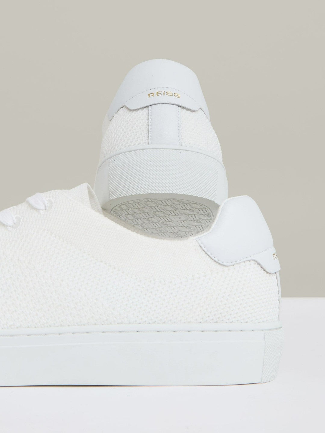 Reiss Best Seller - Knitted Low-Top Trainers in White