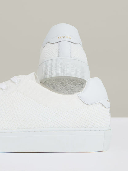 Reiss Best Seller - Knitted Low-Top Trainers in White