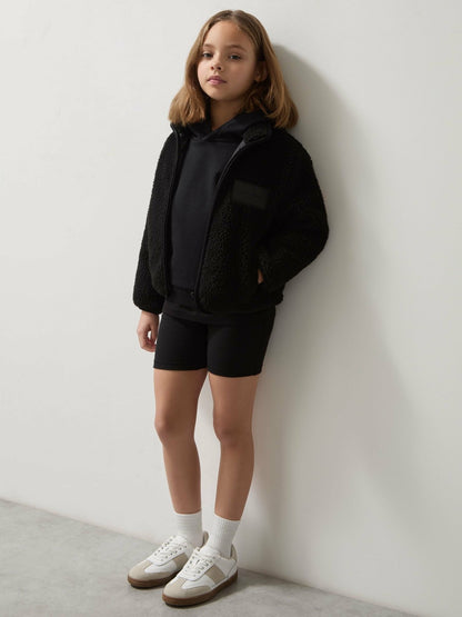 Reiss 13-14 yrs Unisex Fit McLaren F1 Team Embroidered Fleece Jacket in Black