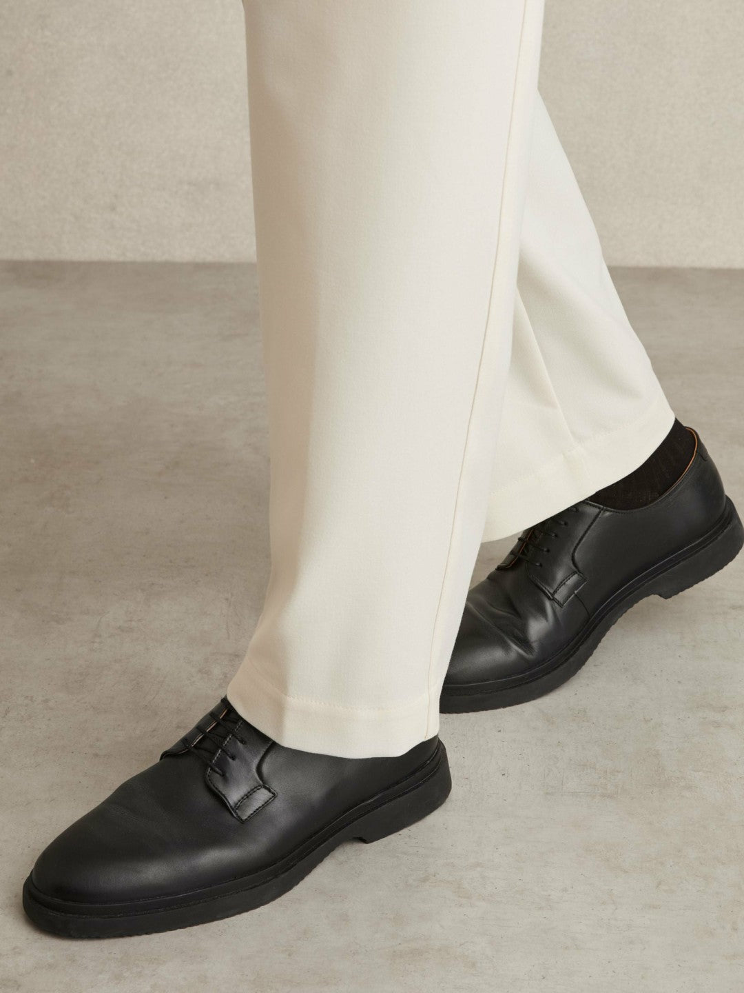 Reiss Offer - Leather Lace-Up Derby Shoes in Black