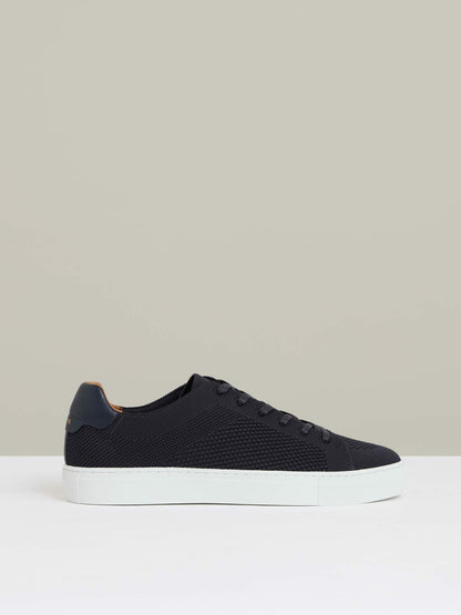 Reiss Offer - Knitted Low-Top Trainers in Navy