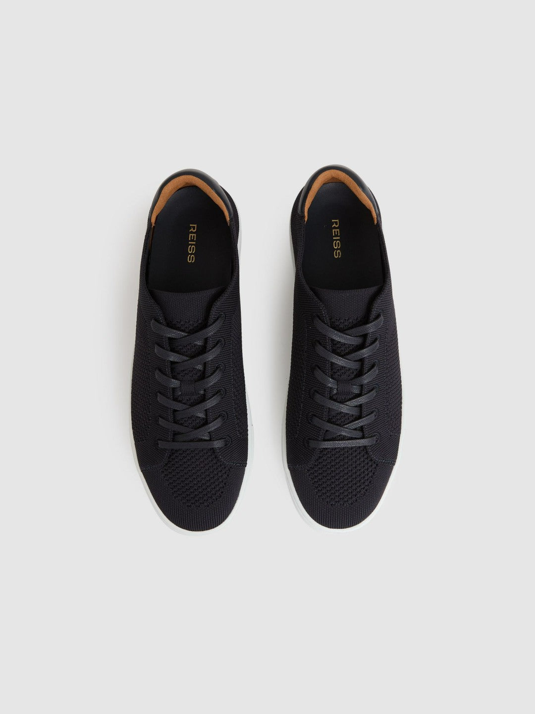 Reiss Offer - Knitted Low-Top Trainers in Navy