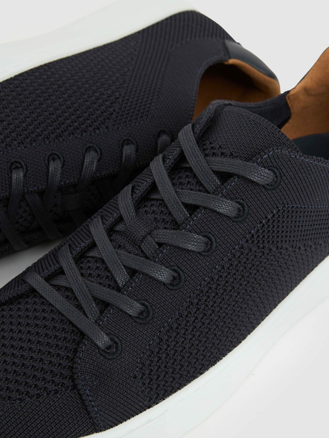 Reiss Offer - Knitted Low-Top Trainers in Navy