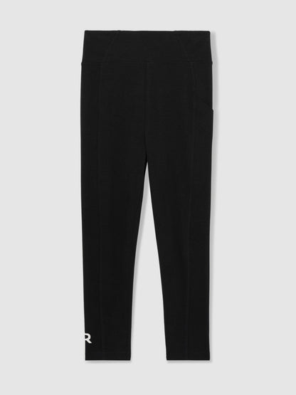 Reiss Sale - 9-14 yrs Stretch Logo Print Leggings in Black