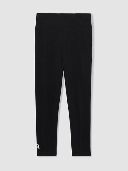 Reiss Popular Choice - 4-9 yrs Stretch Logo Print Leggings in Black