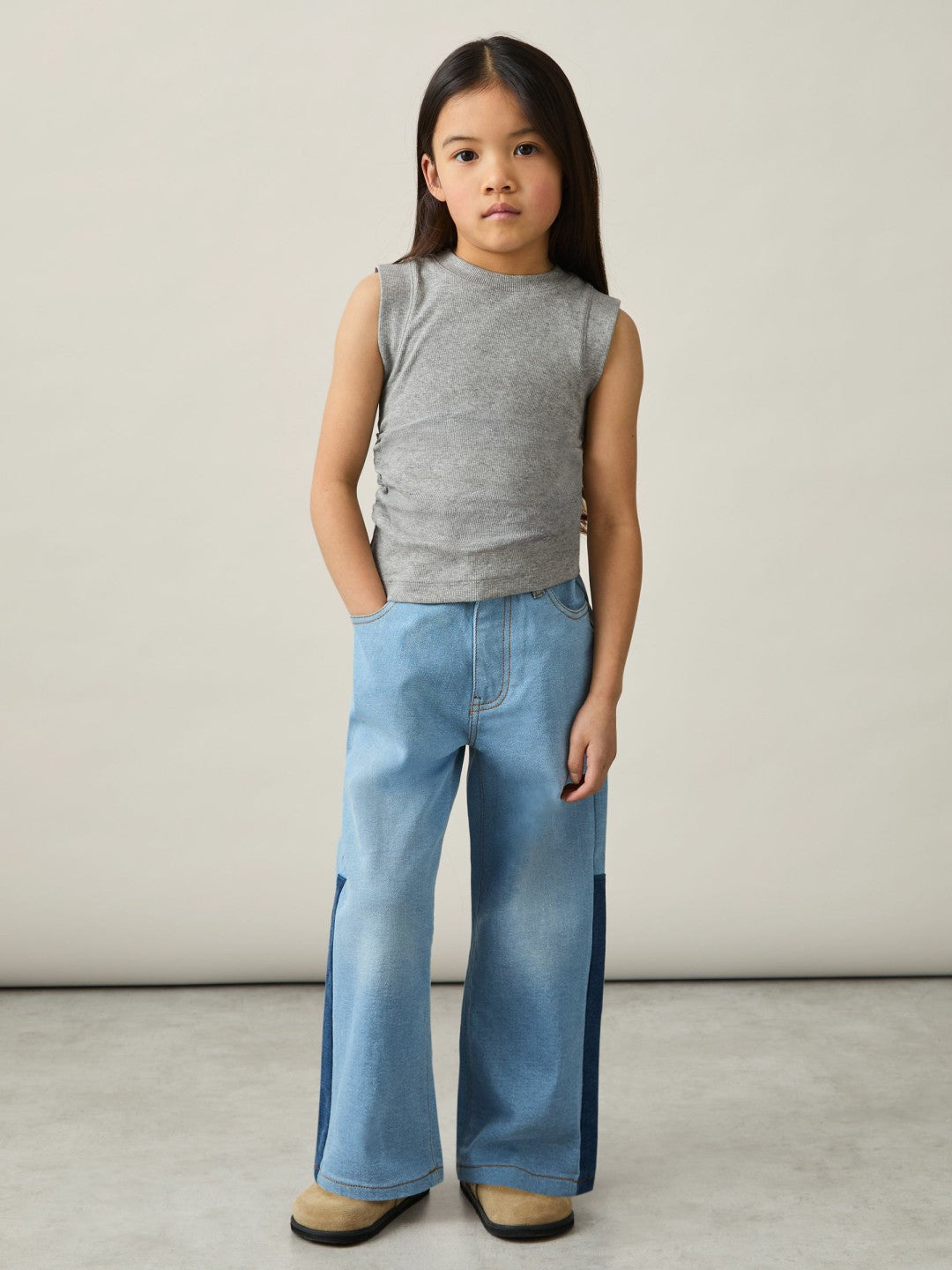 Reiss Featured - 9-13 yrs Ruched Vest Top in Grey