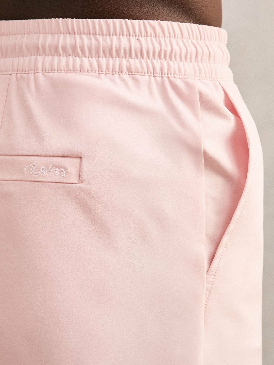 Reiss Featured - Drawstring Swim Shorts in Pink