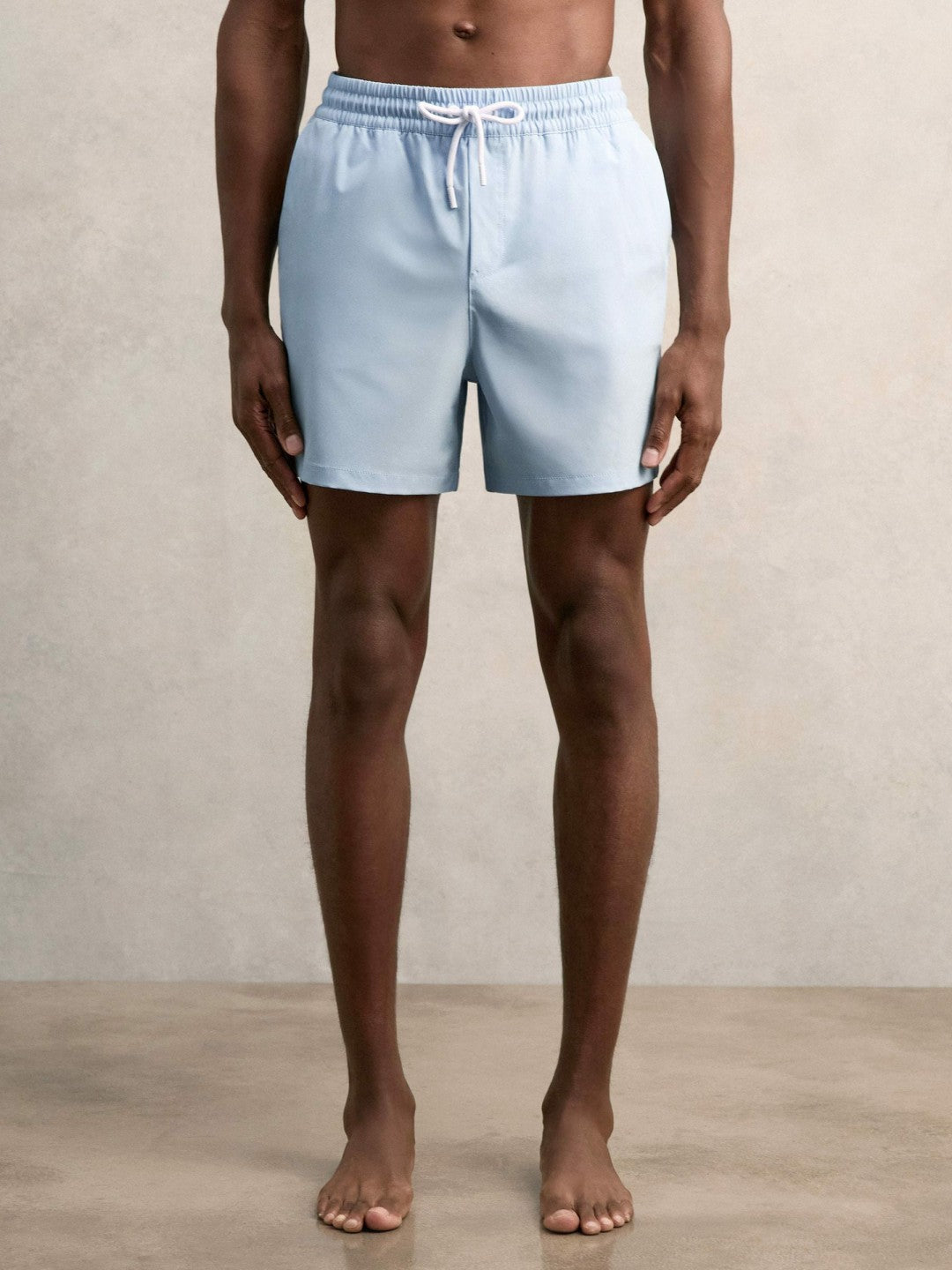 Reiss Deal - Drawstring Swim Shorts in Soft Blue