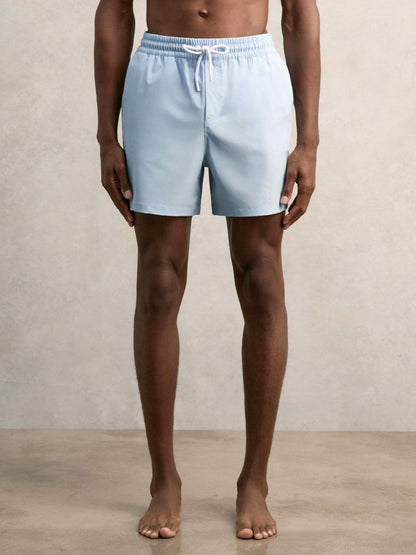 Reiss Deal - Drawstring Swim Shorts in Soft Blue