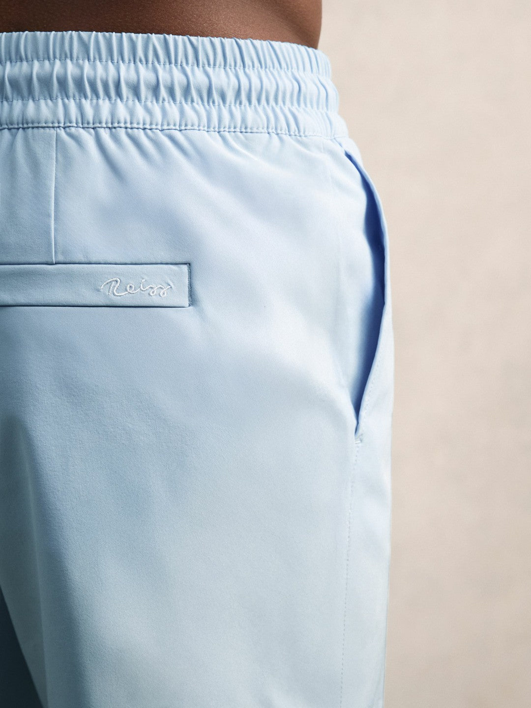Reiss Deal - Drawstring Swim Shorts in Soft Blue