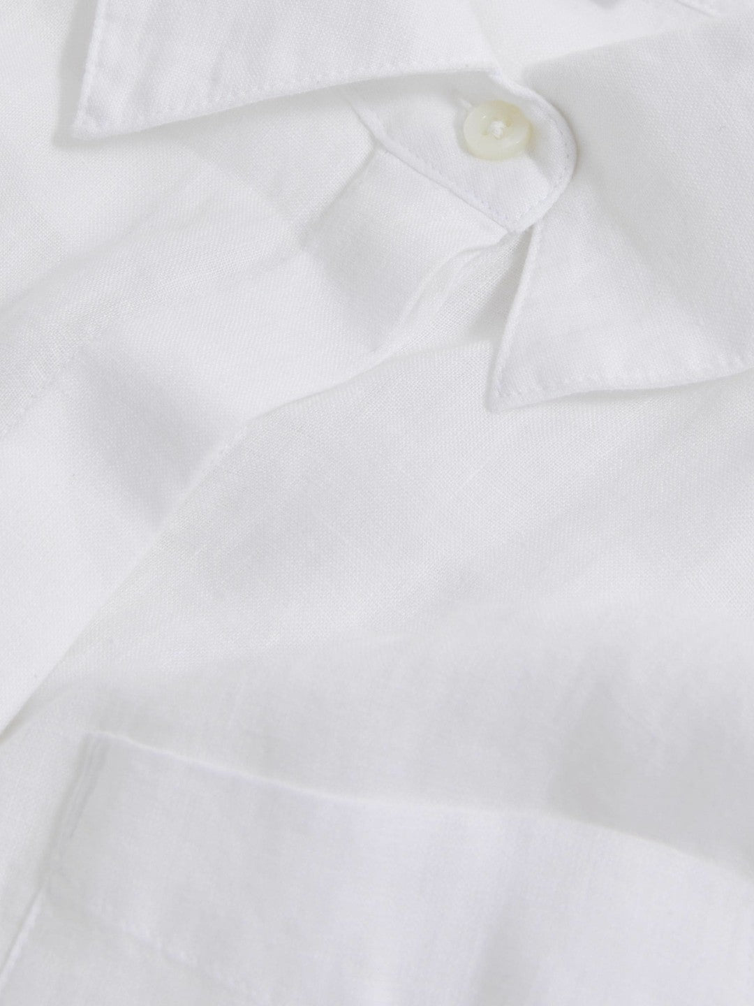 Reiss Linen Button-Through Shirt in White