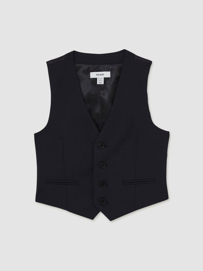 Reiss Popular Choice - 13-14 yrs Modern Fit Waistcoat in Navy