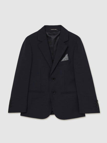 Reiss Featured - 9-14 yrs Wool-Blend Single-Breasted Suit Blazer in Navy