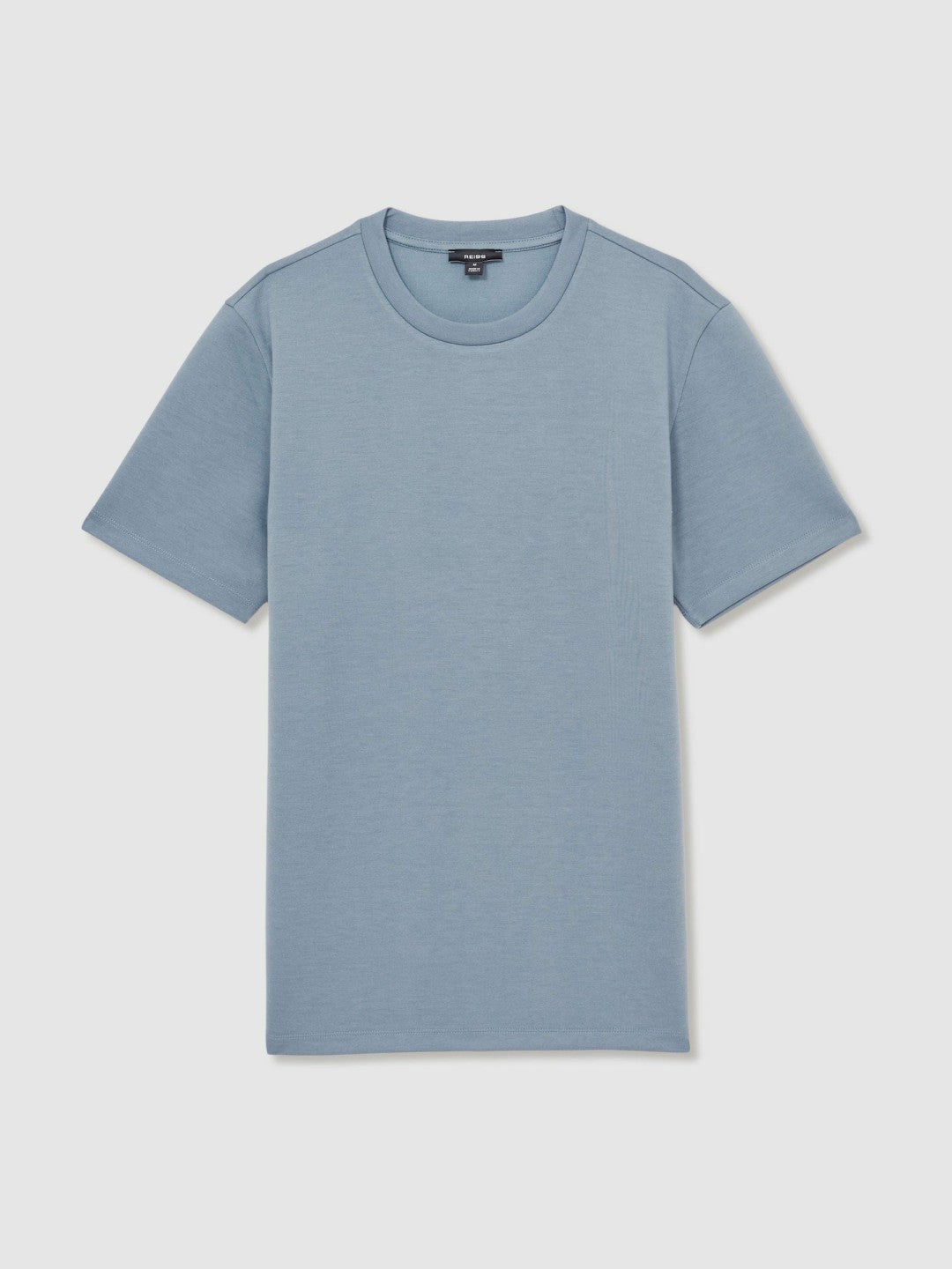 Reiss Savings - Interlock Jersey Crew Neck T-Shirt in Airforce Blue