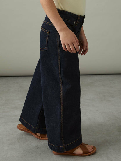 Reiss 9-13 yrs Wide-Leg Jeans in Indigo