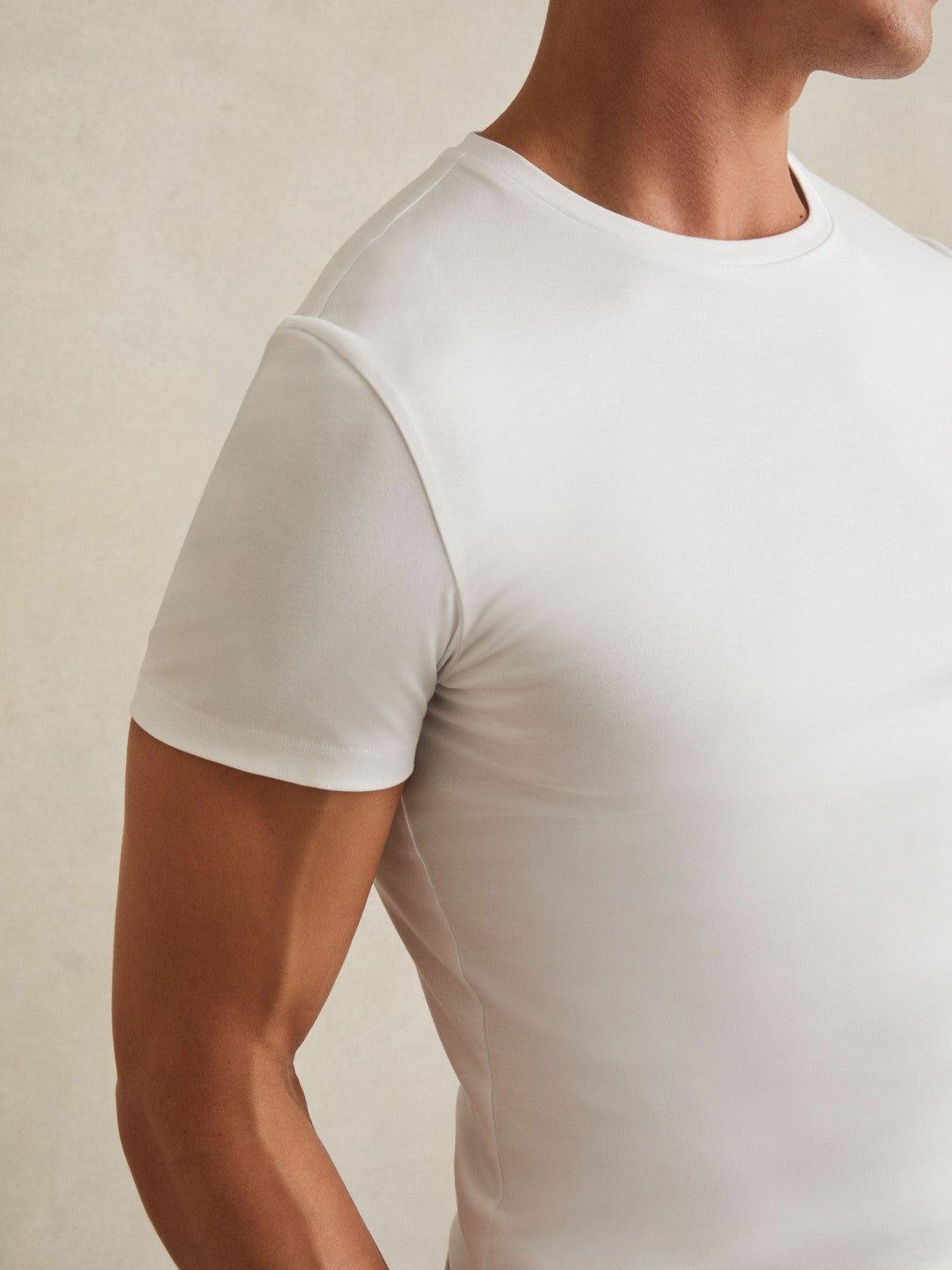 Reiss Value - Cotton Sports-Fit T-Shirt in White