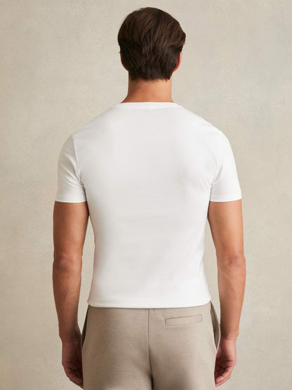 Reiss Value - Cotton Sports-Fit T-Shirt in White