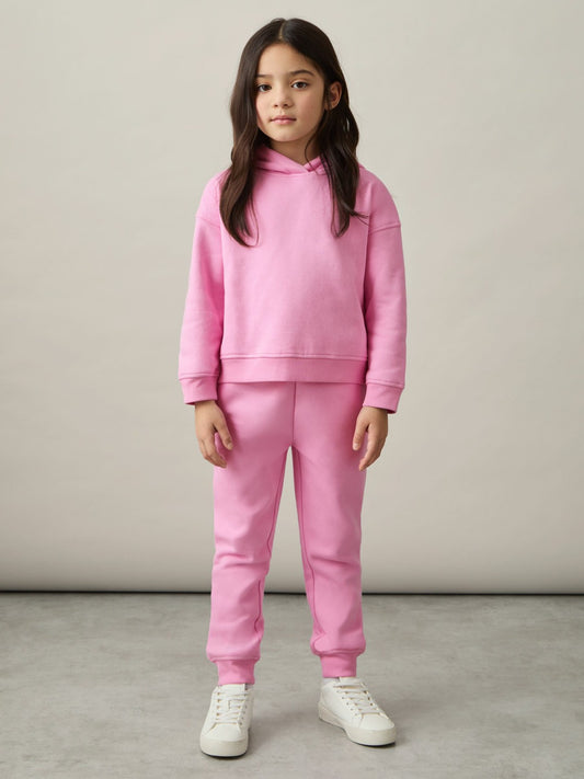 Reiss Savings - 4-9 yrs Cotton-Blend Hoodie And Joggers Set in Bright Pink