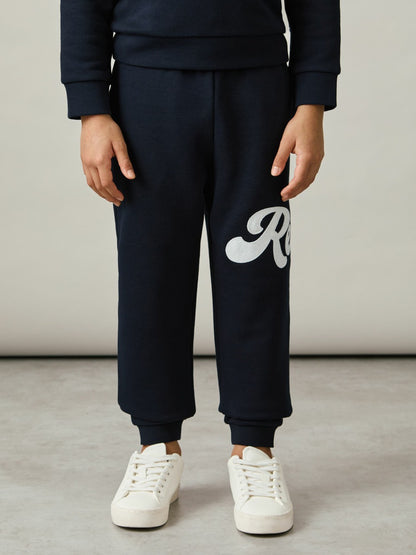 Reiss Featured - 13-14 yrs Cotton-Blend Logo Script Joggers in Navy