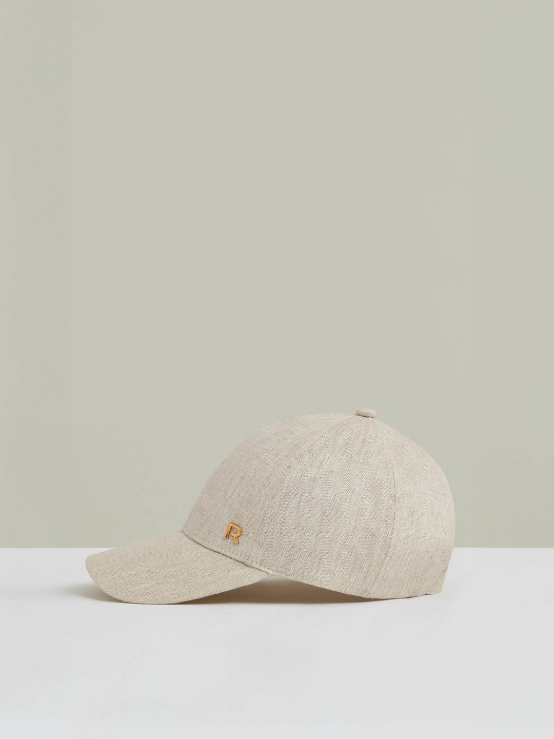 Reiss Sale - Linen Logo Baseball Cap in Neutral