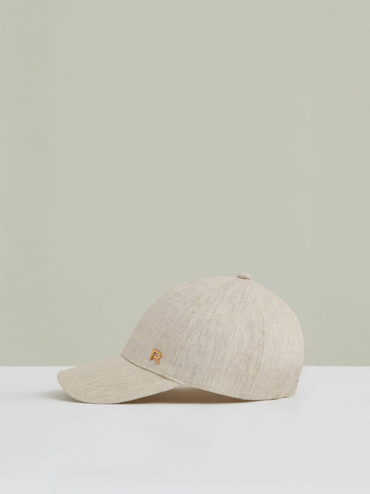 Reiss Sale - Linen Logo Baseball Cap in Neutral