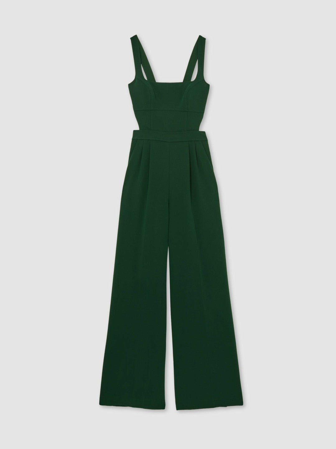 Reiss Value - Wide-Leg Cut-Out Jumpsuit in Green