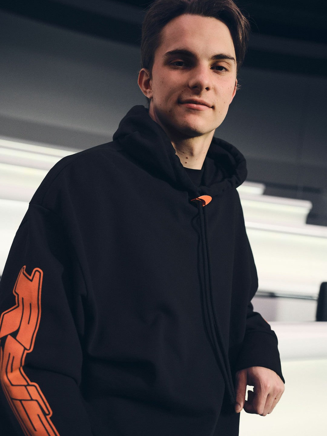Reiss Offer - McLaren F1 Team Oversize Toggle Hoodie Unisex Fit in Black