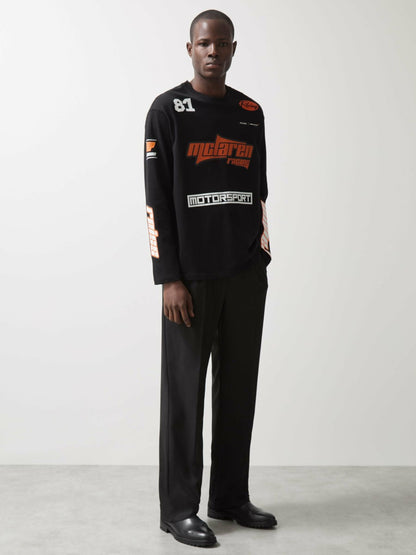 Reiss Savings - McLaren F1 Team Cotton Logo T-Shirt Unisex Fit in Black
