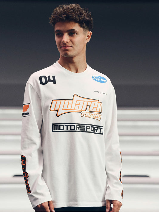 Reiss Sale - McLaren F1 Team Cotton Logo T-Shirt Unisex Fit in White
