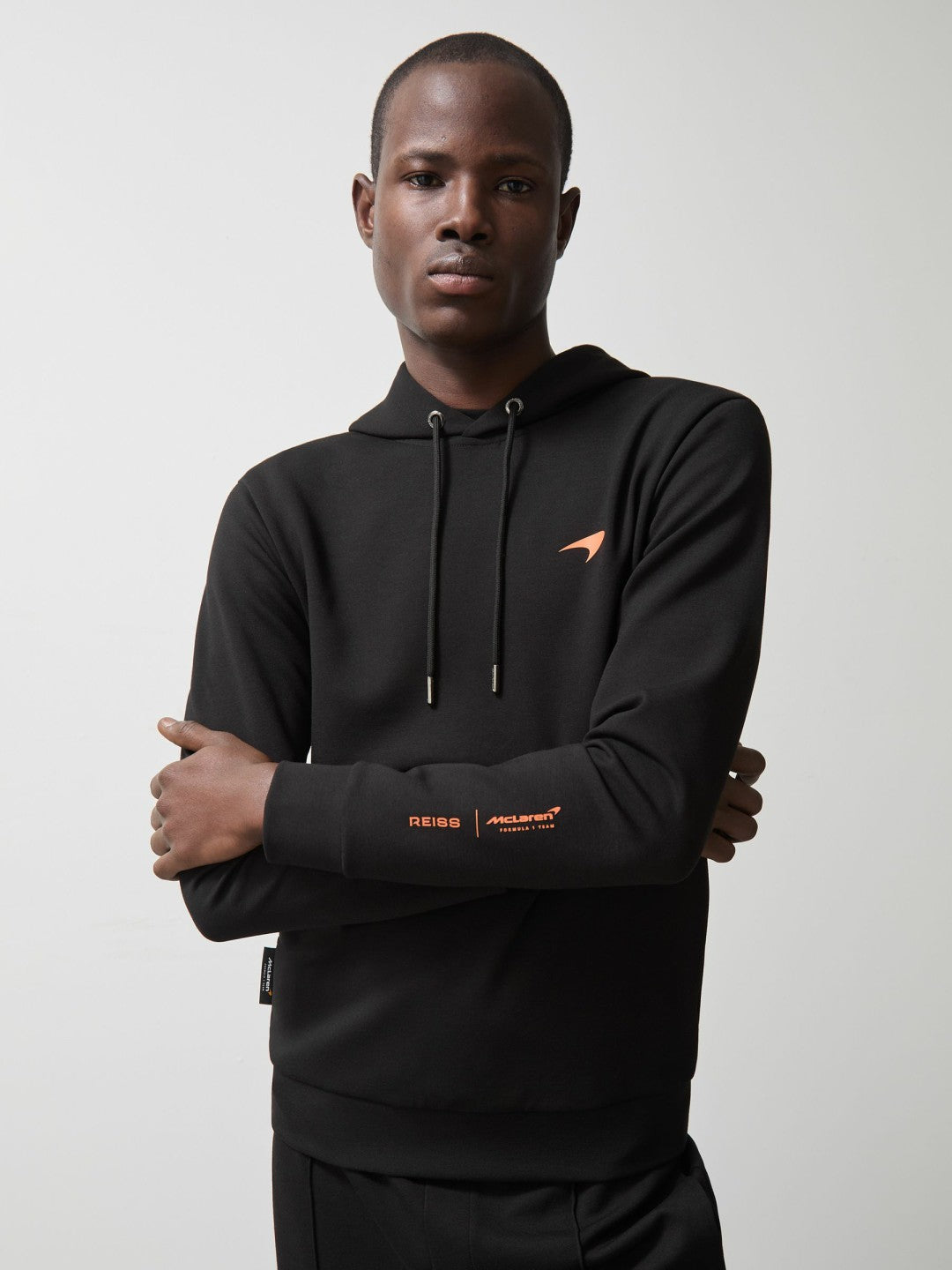 Reiss Best Seller - McLaren F1 Team Interlock Hoodie in Black