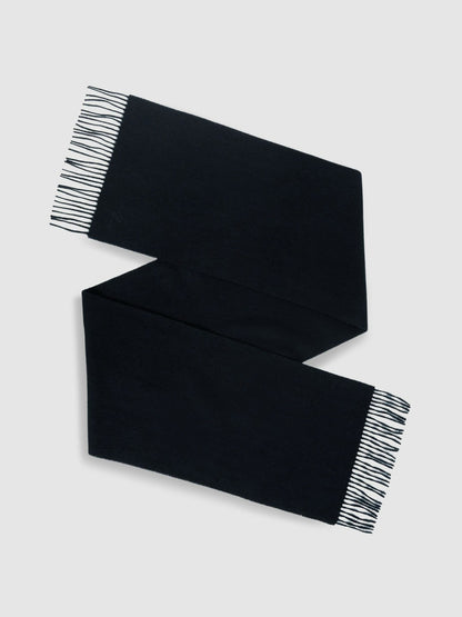 Reiss Popular Choice - Wool and Cashmere Scarf in Navy