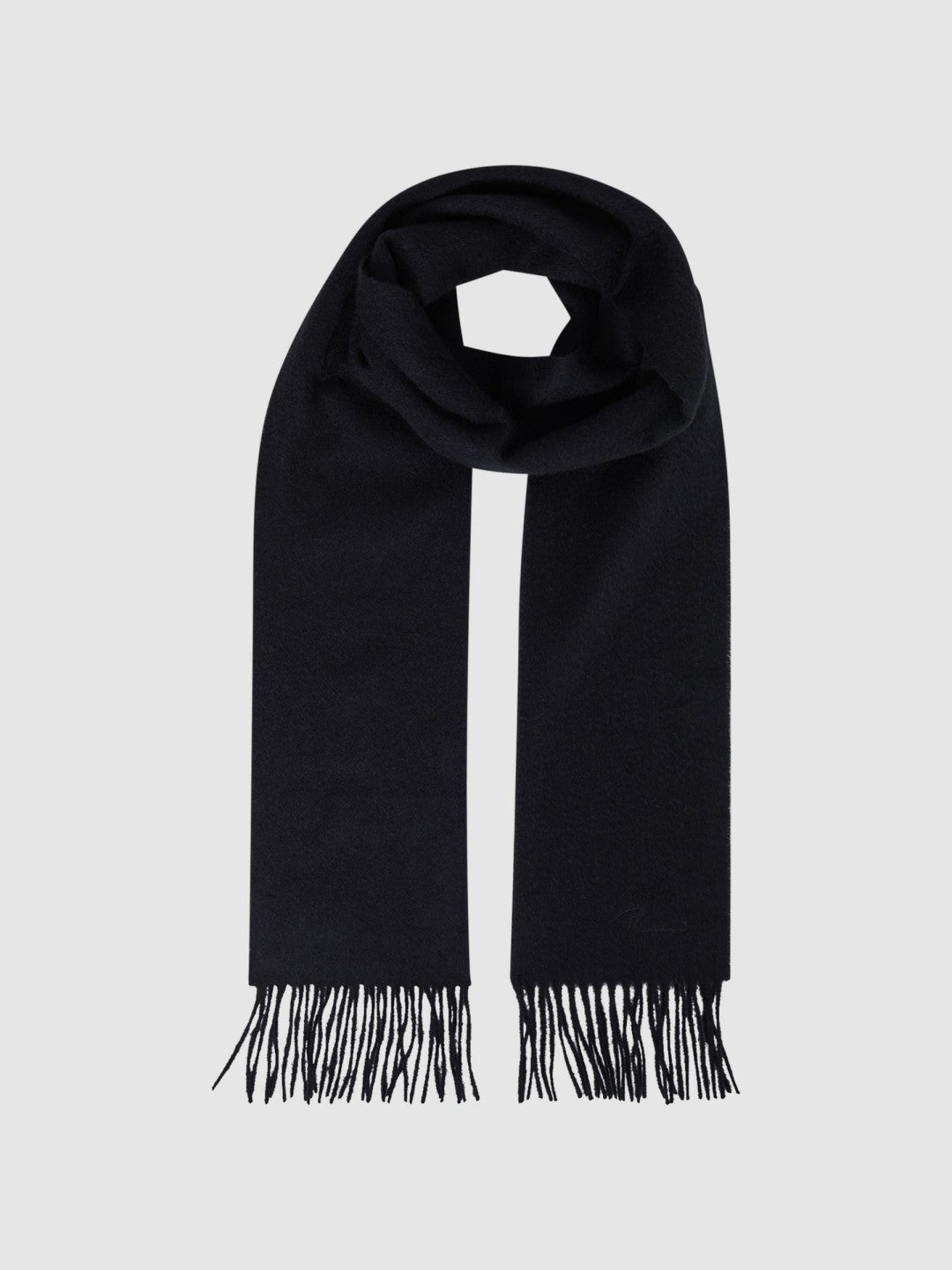 Reiss Popular Choice - Wool and Cashmere Scarf in Navy