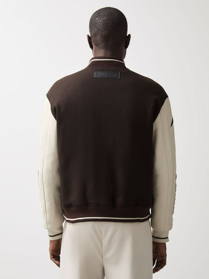 Reiss Savings - McLaren F1 Team Bomber Jacket in Brown/Ivory/White
